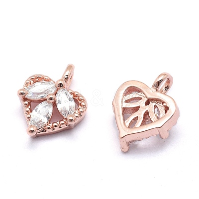 Brass Charms ZIRC-J040-32RG-02-NR-1