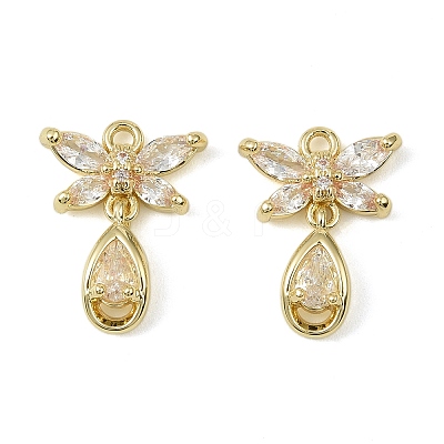 Brass Micro Pave Cubic Zirconia Pendants LS-KK-C107-18A-G-1