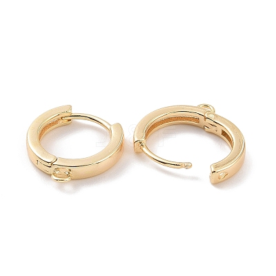 Brass Hoop Earring Findings X-KK-A168-25G-1
