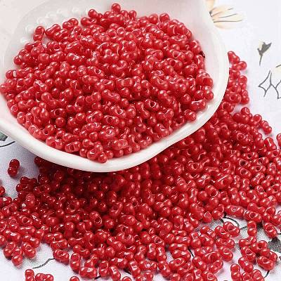 Baking Paint Glass Seed Beads SEED-A033-04S-1