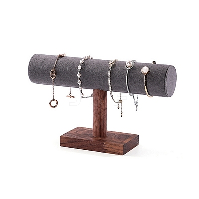 1-Tier Wood Bracelet Organizer Display Racks ODIS-B002-01B-02-1