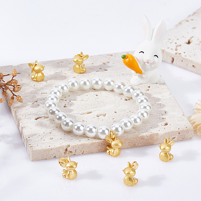 20Pcs Matte Style Alloy Rabbit Charms FIND-SC0003-87-1