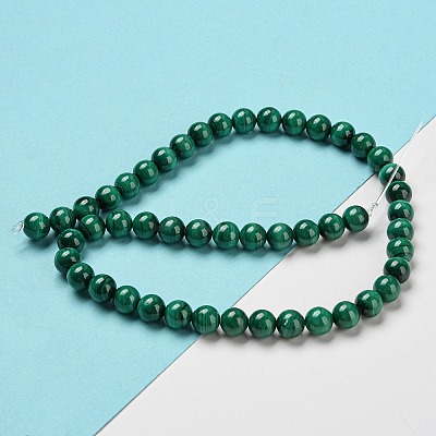 Natural Malachite Beads Strands G-R432-11-8mm-1