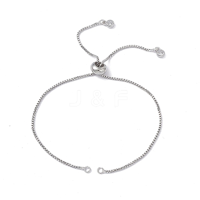 Brass Box Chains Slider Bracelet Makings KK-E068-VD012-1-1