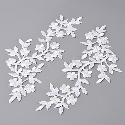 Plum Blosssom Cotton Computerized Embroidery Sew on Patches PATC-WH0001-70D-1