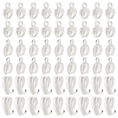 150Pcs 3 Style Brass & Alloy Ice Pick Pinch Bails FIND-AR0004-74S-1