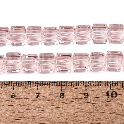 Transparent Glass Beads Strands GLAA-R041-8x8mm-A04-1
