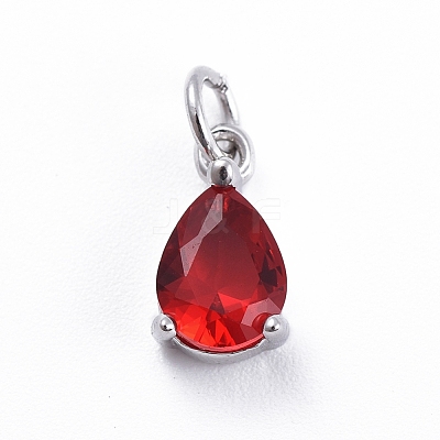 Brass Micro Pave Cubic Zirconia Pendants ZIRC-E164-64P-1