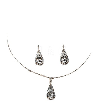 Alloy Pendant Necklaces & Dangle Earrings Sets FS-WGB4D45-01-1