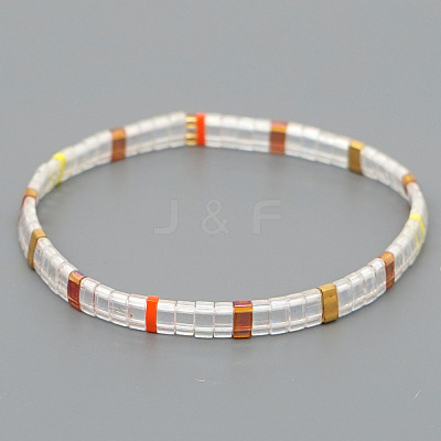 Bohemian Glass Seed Beaded Stretch Bracelets JM4508-48-1