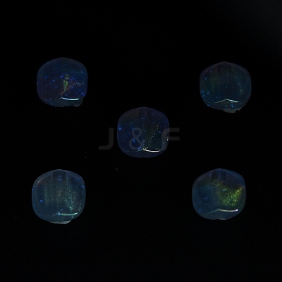 UV Plating Luminous Transparent Acrylic Beads OACR-P010-01E-1