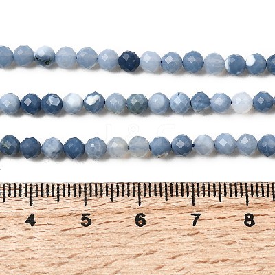 Natural Blue Opal Beads Strands G-P603-C-4mm-04-1