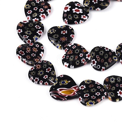 Handmade Millefiori Glass Beads Strands LAMP-T021-29-1