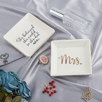 Porcelain Jewelry Plate DJEW-FG0001-05-1