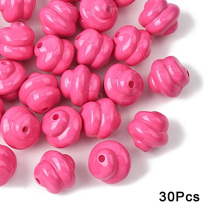 30Pcs Opaque Acrylic Beads OACR-YW0003-87I-1