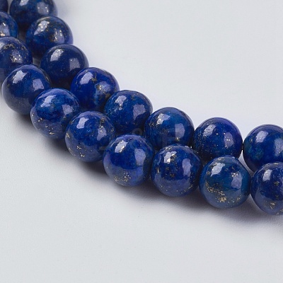 Natural Lapis Lazuli Beads Strands X-G-G423-6mm-A-1