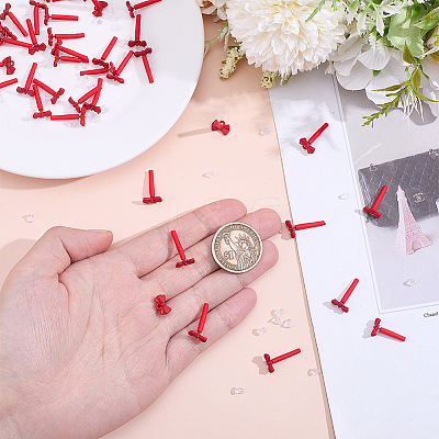 42Pcs Spray Painted Alloy Stud Earring Findings FIND-ME0004-21B-1
