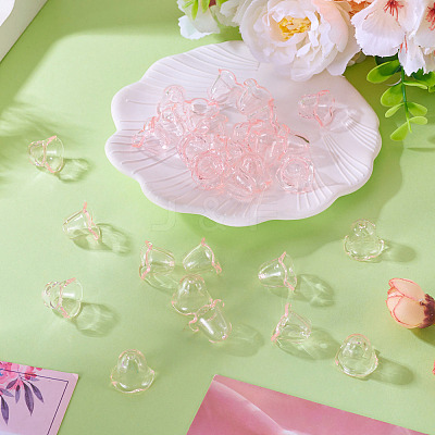 30Pcs Acrylic Bead Caps for Wind Chimes Making TACR-TA0001-69G-1