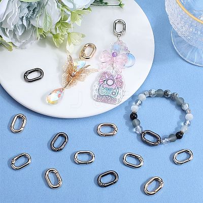30Pcs 3 Colors Zinc Alloy Spring Gate Rings FIND-SC0010-84-1