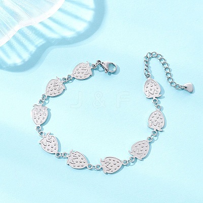 304 Stainless Steel Link Chains Bracelets BJEW-JB13023-02-1