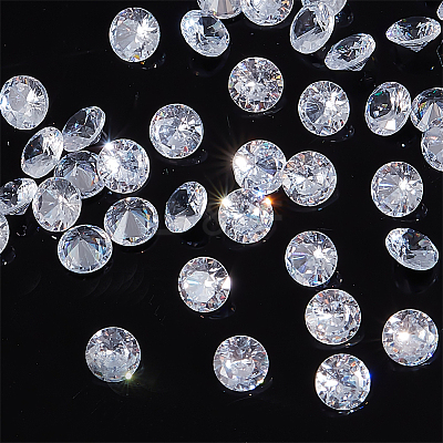 500Pcs Cubic Zirconia Cabochons ZIRC-PH0001-40-1