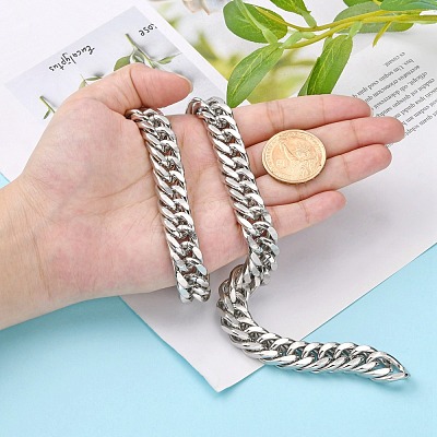 Tarnish Resistant 201 Stainless Steel Double Link Chains CHS-A003E-3.0mm-1