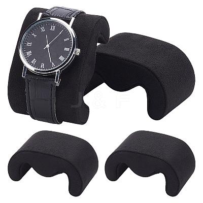 Faux Suede Bracelet/Watch Pillow Jewelry Displays FIND-WH0173-237B-1