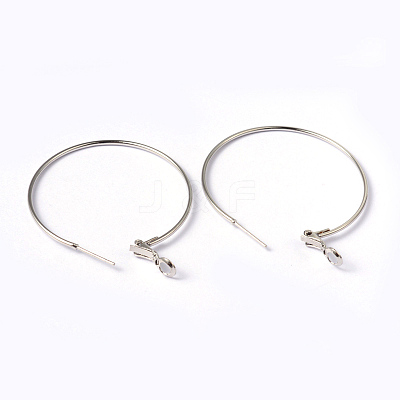 Brass Earring Findings Hoops EC108-3NF-1