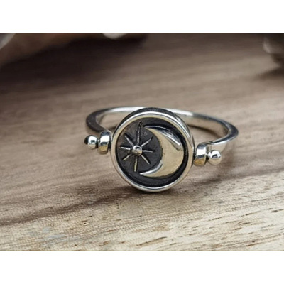 Zinc Alloy Finger Two Sided Rotatable Finger Rings FS-WG6AB10-05-1