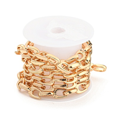 Alloy Teardrop Link Chains LCHA-K001-02G-1