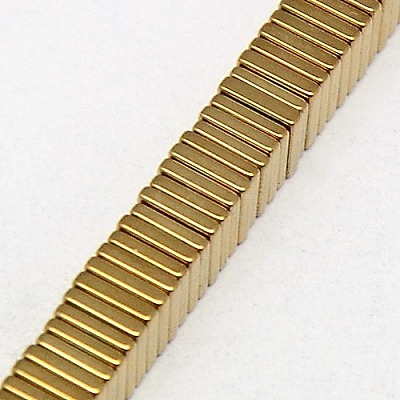 Electroplate Non-magnetic Synthetic Hematite Heishi Beads Strands G-J171A-3x3mm-06-1
