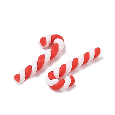 Christmas Candy Cane Handmade Polymer Clay Beads CLAY-P005-03A-02-1