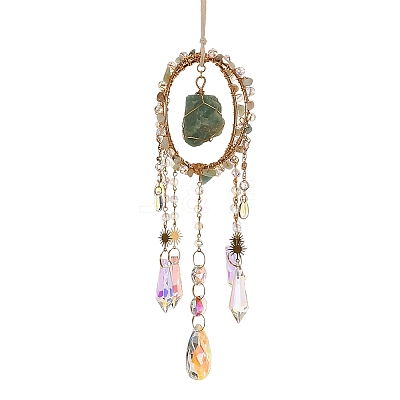Wire Wrapped Raw Natural Amazonite Suncatcher RN-T001-02A-1