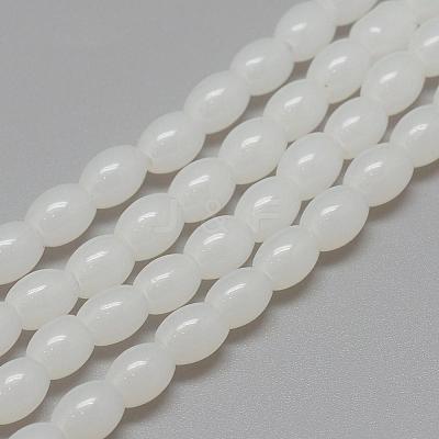 Baking Paint Glass Beads Strands DGLA-S115-8x6mm-Y01-1