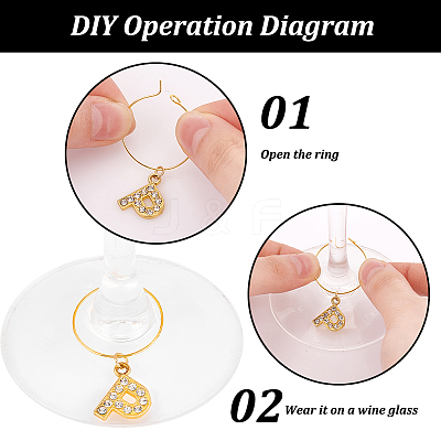 Wine Glass Charms AJEW-PH01562-1
