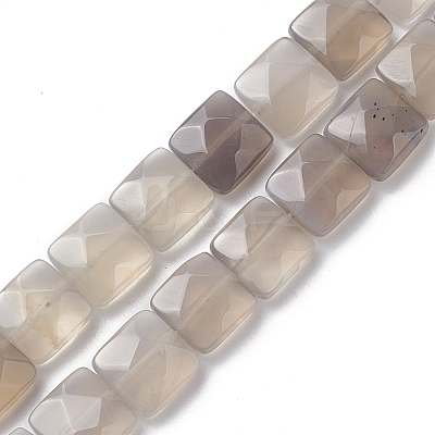 Natural Grey Agate Beads Strands G-K359-B12-01-1