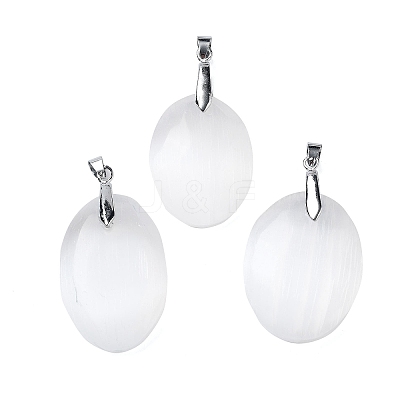 Natural Selenite Pendants G-M091-01C-1
