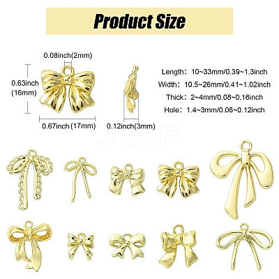 40Pcs 10 Styles Rack Plating Alloy Pendants FIND-CJ0003-93-1