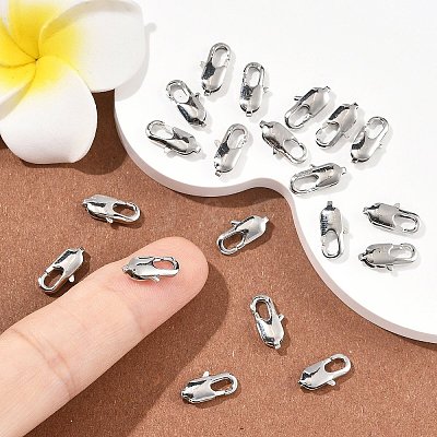 SHEGRACE Brass Lobster Claw Clasps XGR0007P-08P-1