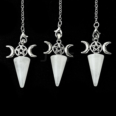 Natural Quartz Crystal Cone Dowsing Pendulum Big Pendants G-C114-01P-21-1