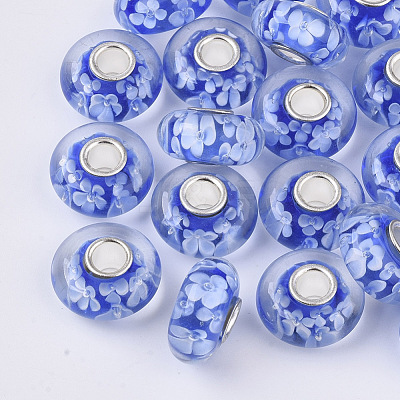 Handmade Lampwork European Beads LAMP-S193-004C-1