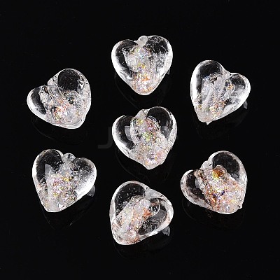 Handmade Foil Glass Beads FOIL-N029-09A-1