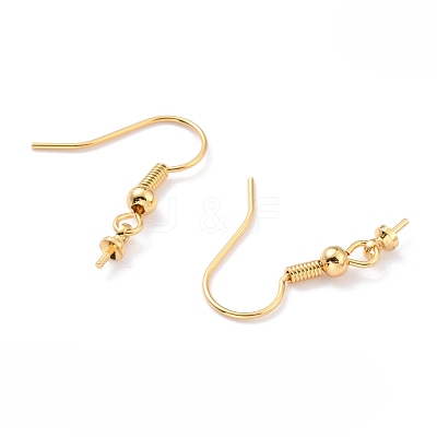 Real 18K Gold Plated Brass Earring Hooks KK-L151-03G-NR-1