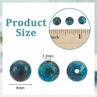 Natural Chrysocolla Gemstone Beads Strands G-OC0001-12-1
