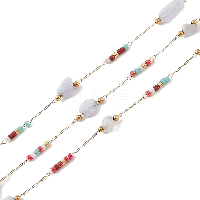 Natural Agate Link Chains CHS-C012-03A-G-1