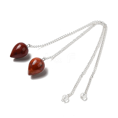 Natural Red Jasper Dowsing Pendulums G-R492-01S-10-1
