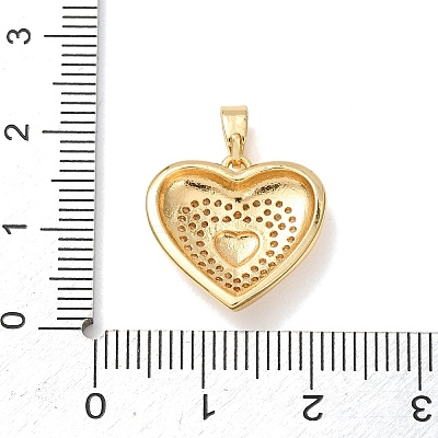 Valentine's Day Brass Micro Pave Cubic Zirconia Pendants CU-H001-02D-G-1
