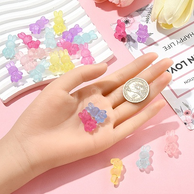 30Pcs Frosted Acrylic Beads MACR-YW0003-92-1