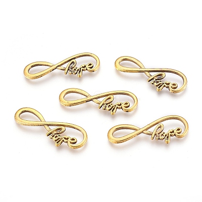 Tibetan Style Alloy Infinity with Hope Links connectors LS-TIBE-S230-AG-FF-1
