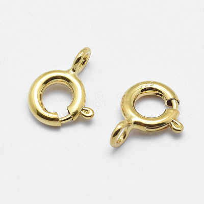 925 Sterling Silver Spring Ring Clasps STER-K167-076D-G-01-1